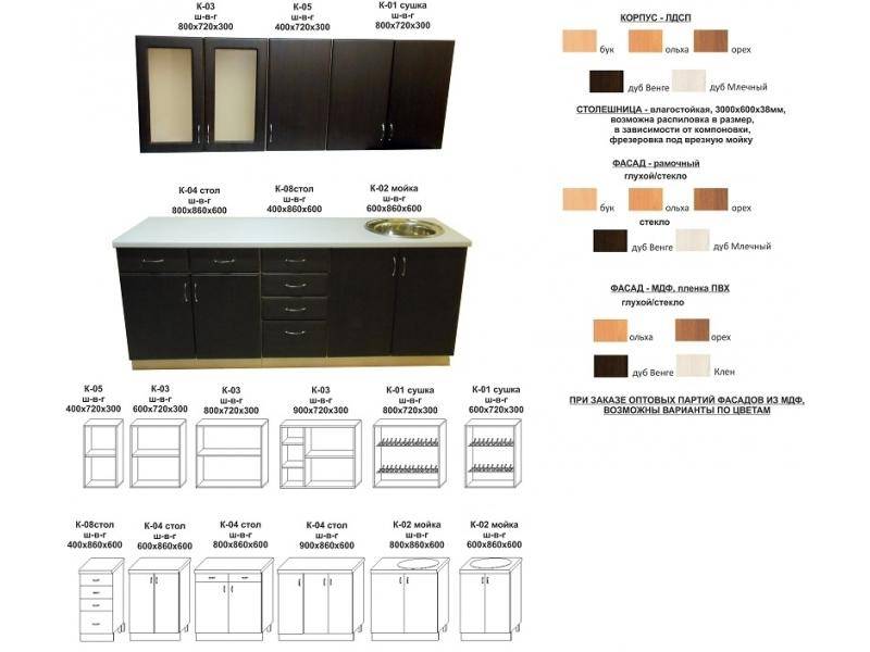 кухонный гарнитур прямой в Тамбове