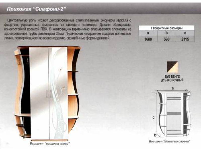 прихожая прямая симфони 2 в Тамбове