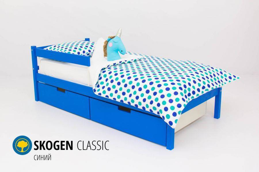 детская кровать skogen classic синий в Тамбове