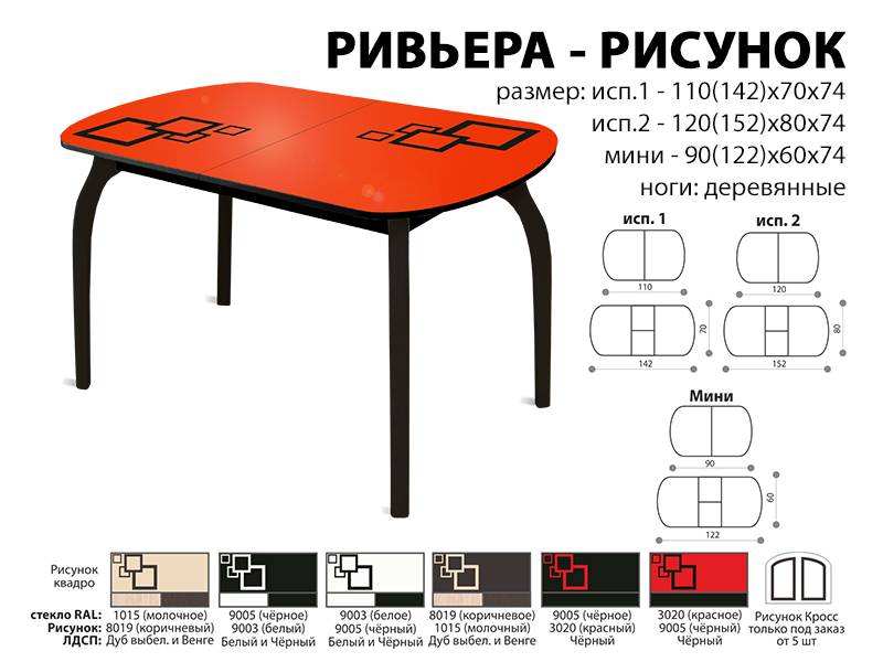 стол обеденный ривьера рисунок в Тамбове