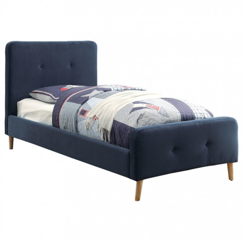 кровать button tufted flannelette navy 140х200 в Тамбове