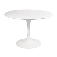 стол eero saarinen style tulip table mdf d100 глянцевый белый в Тамбове