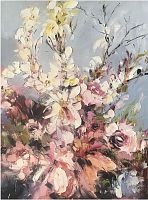 картина маслом красивые цветы 90*120 см. в Тамбове