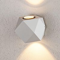уличный настенный светодиодный светильник elektrostandard 1565 techno led kroket белый 4690389125393 в Тамбове