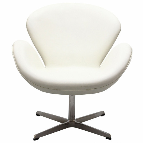 кресло swan chair экокожа белое в Тамбове