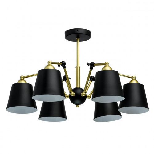 потолочная люстра mw-light таун 5 691011506 черная в Тамбове