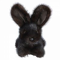 игрушка зайчик (темно-коричневый) натуральный мех норки в Тамбове