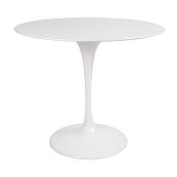 стол eero saarinen style tulip table mdf белый d90 глянцевый в Тамбове