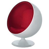 кресло-шар eero ball chair бело-красное в Тамбове