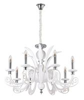 подвесная люстра crystal lux letisia sp8 white белая в Тамбове