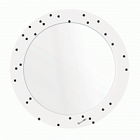 зеркало с рисунком белое круглое черные точки pois в Тамбове