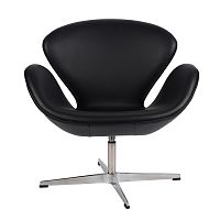 кресло arne jacobsen style swan chair черное в Тамбове