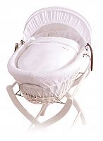 колыбель-переноска gift wicker moses basket белая, белое белье в Тамбове