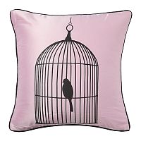 подушка с птичкой в клетке birdie in a cage pink в Тамбове