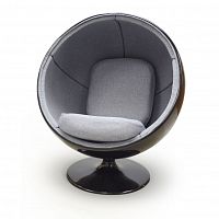 кресло ball chair черно-серое в Тамбове