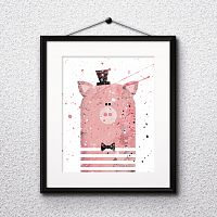 постер pig а4 в Тамбове