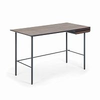 стол mahon desk ореховый шпон, mdf матовый графит в Тамбове