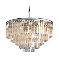 люстра odeon 5 rings chrome серая, прозрачное стекло в Тамбове