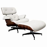 кресло lounge chair & ottoman белое в Тамбове