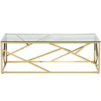 стол журнальный h-bridge gold 120*60*40см золотой в Тамбове