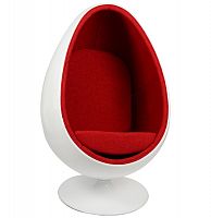 кресло ovalia egg style chair красное в Тамбове