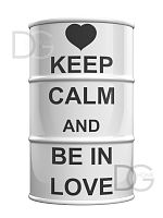 декоративная бочка keep calm and be in love xl в Тамбове