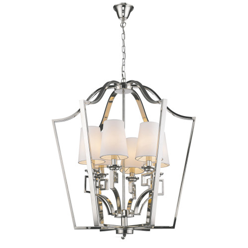люстра presidential 6 от delight collection белая/никель в Тамбове
