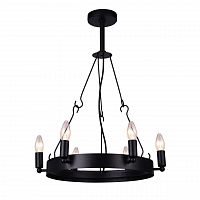 дизайнерская подвесная люстра arte lamp bastiglia a8811sp-6bk черная в Тамбове