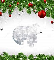 фигурка светодиодная «белый медведь-4» 25x31см (11037) uld-m3125-040/sta в Тамбове