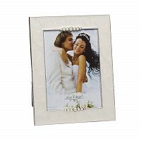 фоторамка из белого акрила с жемчугом 17,6х1,5х22,6 в Тамбове