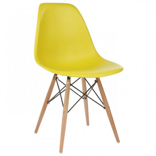 стул деревянный eames pc-015 yellow в Тамбове