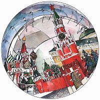 тарелка сувенирная спасская башня в Тамбове