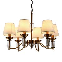 люстра walters 6 от delight collection прозрачная/бежевая/латунь в Тамбове