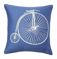 подушка с ретро-велосипедом retro bicycle blue в Тамбове