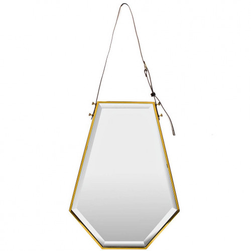 зеркало на ремне золотое шестиугольное 50х67 см в Тамбове
