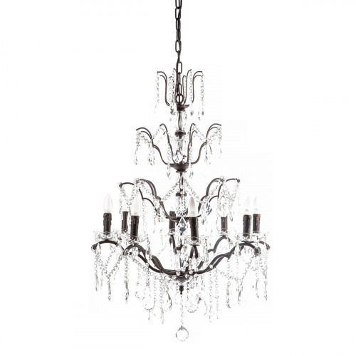 люстра maria theresa grande 8 lamps чёрная, прозрачная в Тамбове