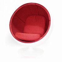 кресло ball chair бело-красное в Тамбове