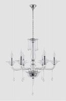 подвесная люстра crystal lux monica sp6 chrome/transparent в Тамбове