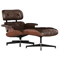 кресло lounge chair & ottoman коричневое в Тамбове