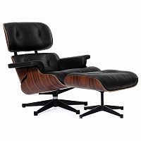 кресло eames style lounge chair & ottoman черное в Тамбове