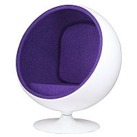 кресло eero ball chair бело-фиолетовое в Тамбове