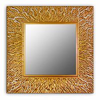 зеркало золотое квадратное 74х74 см с декором коралл coral в Тамбове