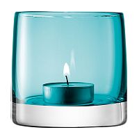 подсвечник стеклянный бирюзовый для чайной свечи light colour, 8,5 см в Тамбове