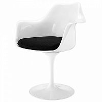 стул eero saarinen style tulip armchair черная подушка в Тамбове