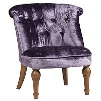 кресло sophie tufted slipper chair вельвет фиолетовое в Тамбове