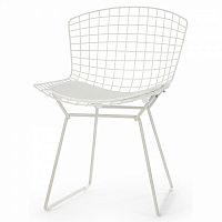 стул bertoia side кожаный standart белый в Тамбове