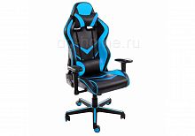 кресло компьютерное racer черное-голубое в Тамбове