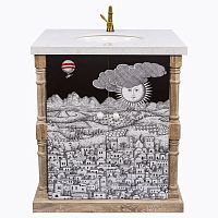 тумба с раковиной старый город снег fornasetti в Тамбове
