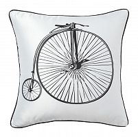 подушка с ретро-велосипедом retro bicycle white в Тамбове