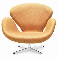 кресло swan chair коричневое в Тамбове